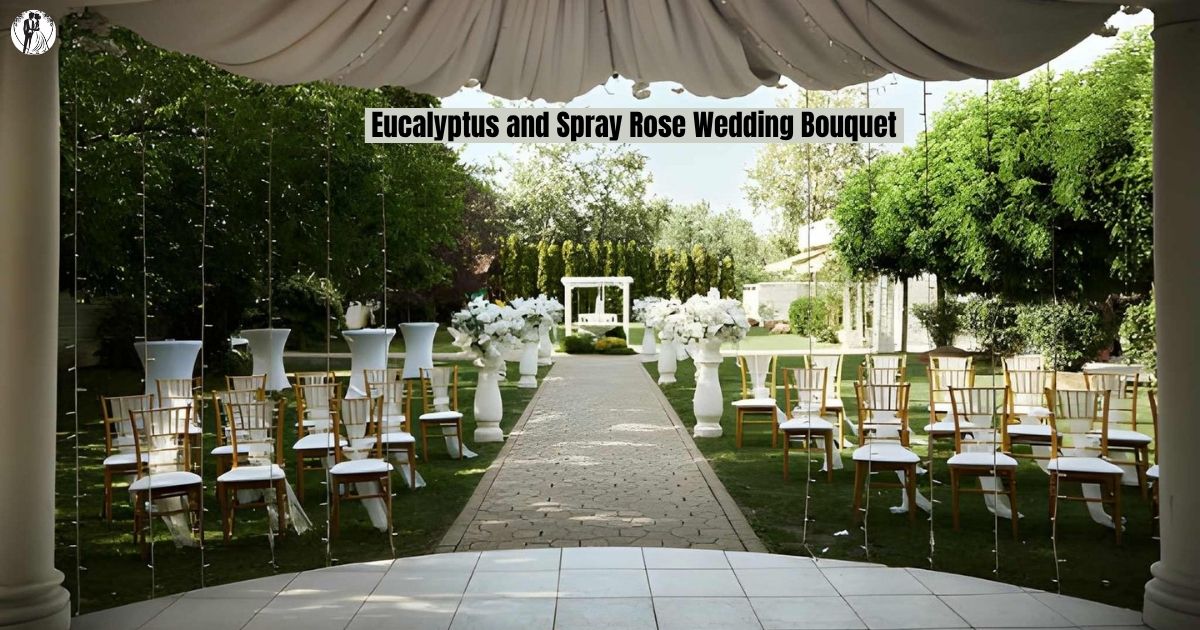 Eucalyptus and Spray Rose Wedding Bouquet